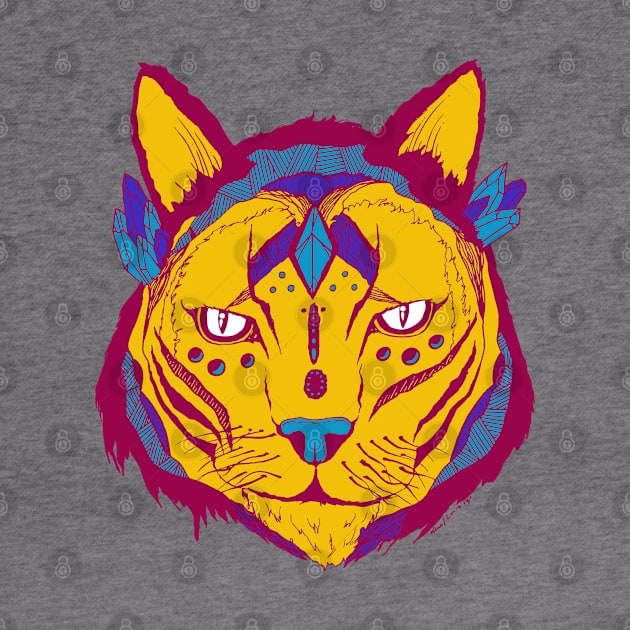 Triad Mystical Tribal Cat by kenallouis